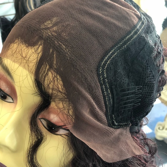 Long Red Wine Curly 5X5Freepart soft Lace … - Picture 4 of 8